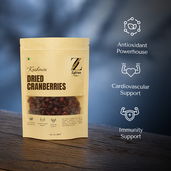 Dried Cranberries: Ruby-red berries