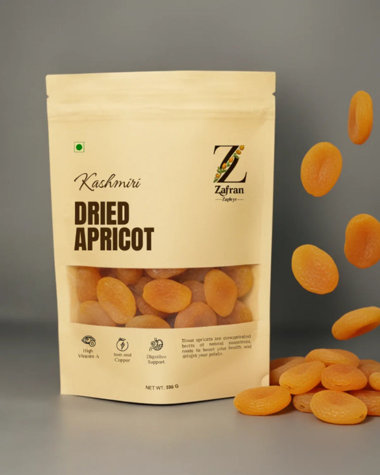 Dried Apricots (Khubani): Naturally Sun-Sweetened - Zafran Zephyr